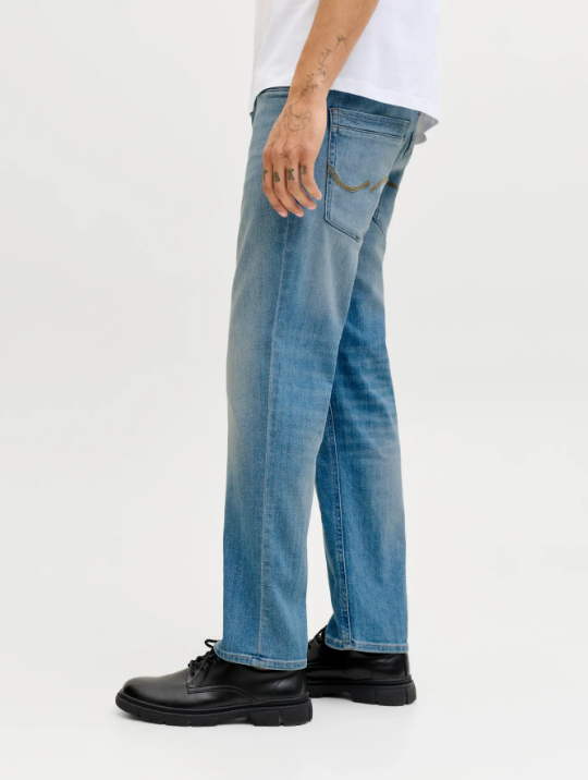 JACK & JONES Heren Jeans Clark Regular GE834 Blue Denim  - Afbeelding 3