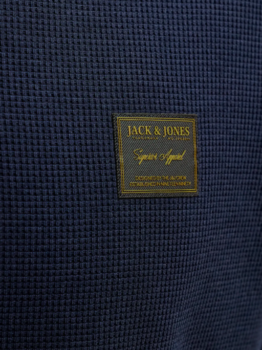 JACK & JONES Heren Poloshirt Daytona Wafelstructuur Donkerblauw  - Afbeelding 5