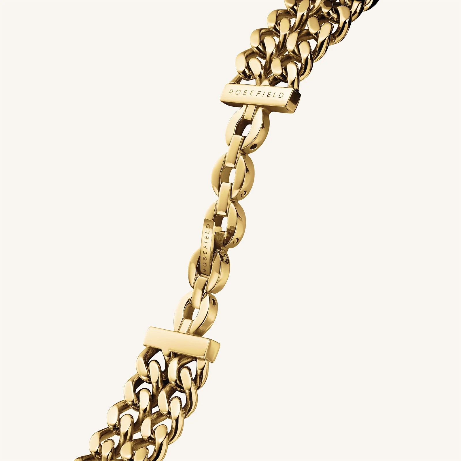 ROSEFIELD Dameshorloge Octagon XS Double Chain Gold-White - Afbeelding 3