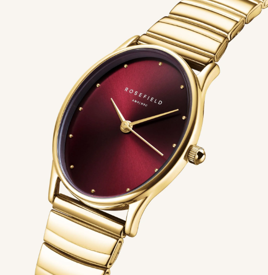 ROSEFIELD Horloge Oval Burgundy  - Afbeelding 3