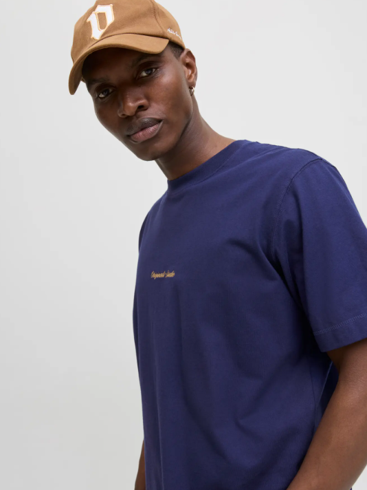 JACK & JONES Heren T-Shirt Originals Logo Donkerblauw - Afbeelding 3