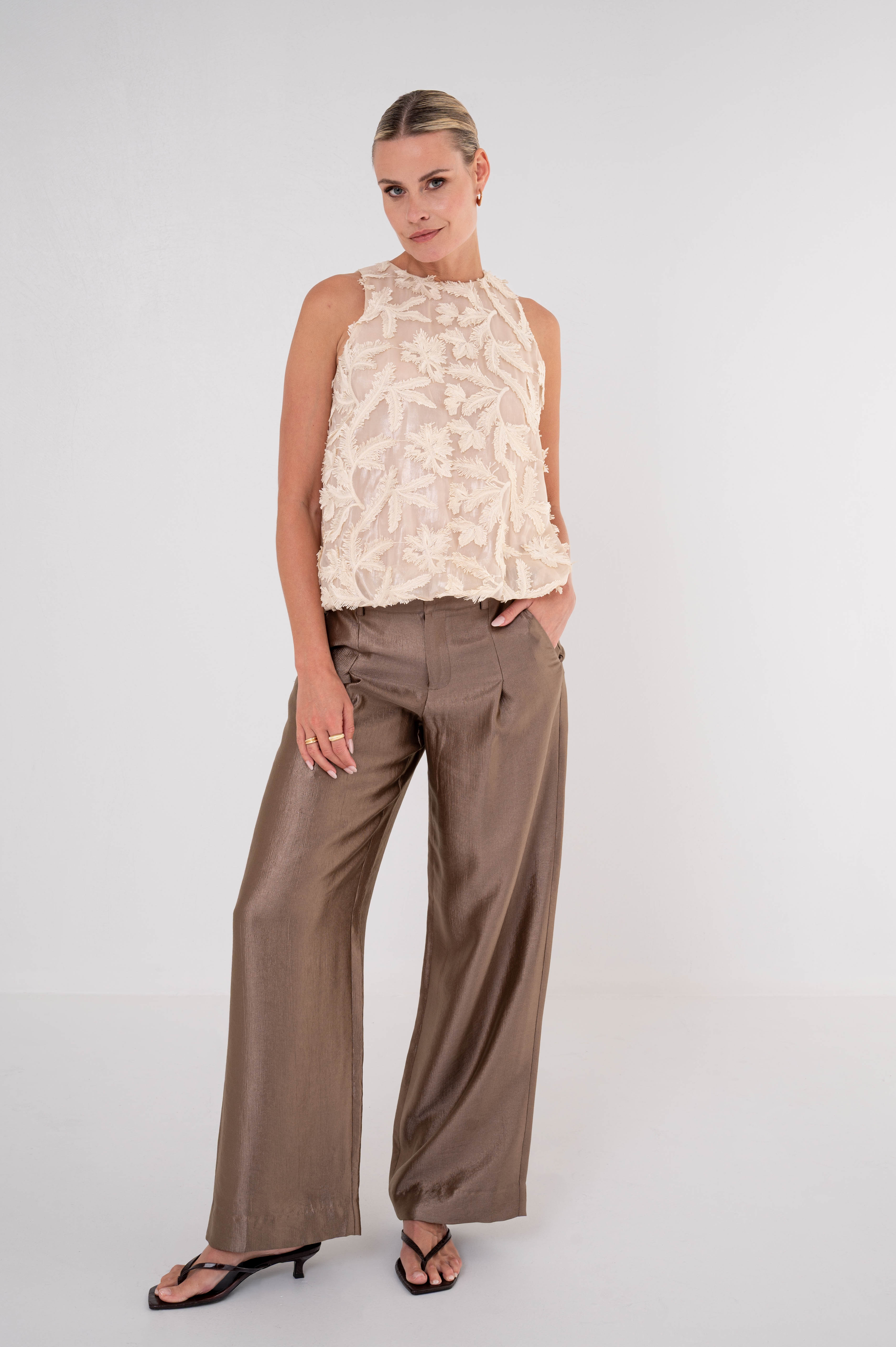 MAICAZZ Dames Top Talulah Light Sand  - Afbeelding 2