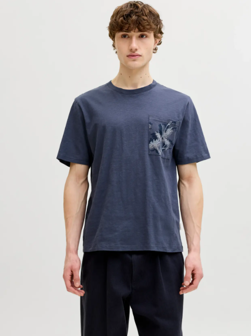 JACK & JONES Heren T-Shirt Printed Pocket DonkerGrijs  - Afbeelding 3