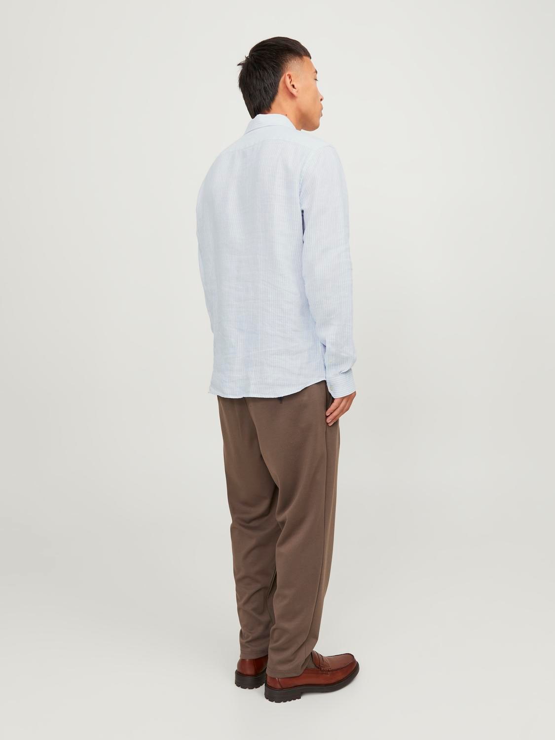 JACK&JONES Heren Overhemd Parker Linnen Gestreept - Afbeelding 3
