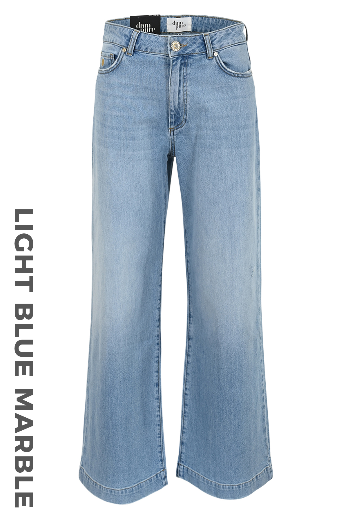DNM PURE BY ZIZO Dames Jeans Cooper Base Light Blue Marble  - Afbeelding 2