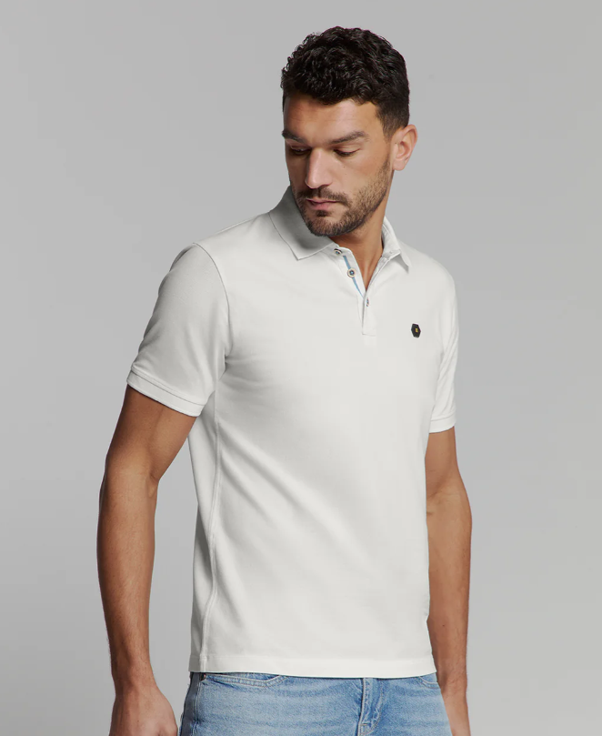NO EXCESS Heren Poloshirt Wit 