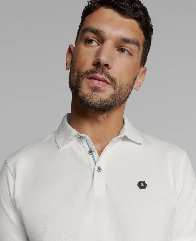 NO EXCESS Heren Poloshirt Wit  - Afbeelding 2
