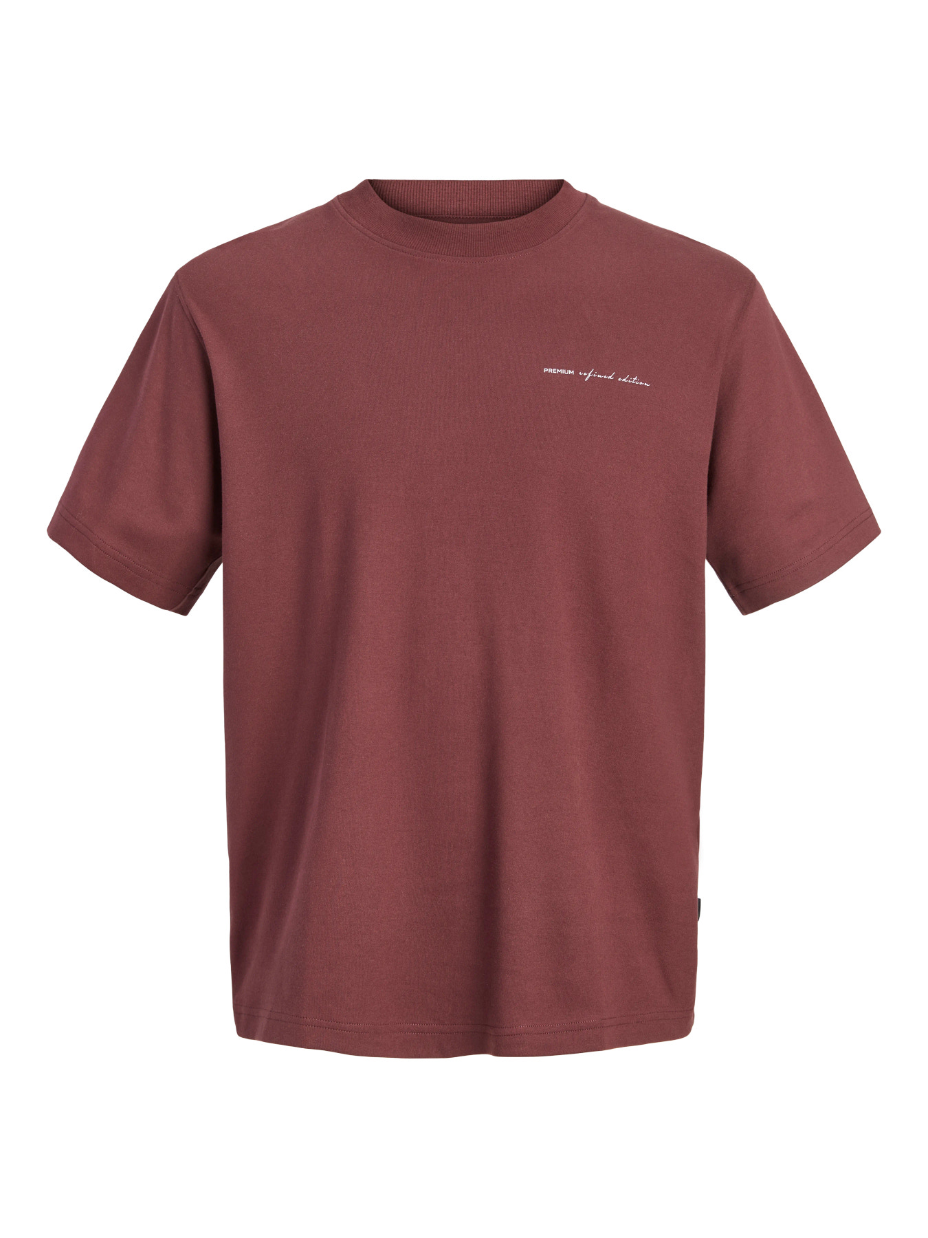 JACK & JONES Heren T-Shirt Owen Rood-Bruin
