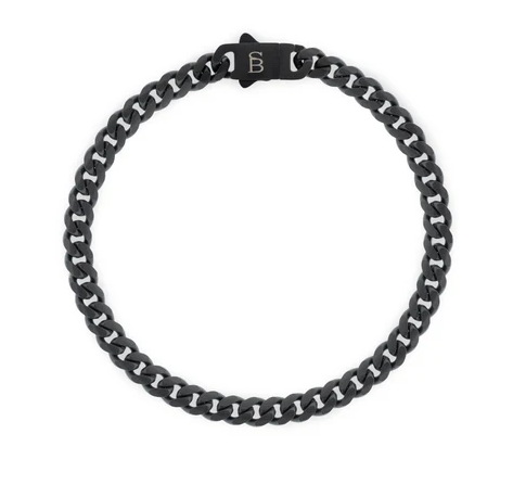STEEL&BARNETT Herenarmband Staal Svelte Stephen Mat Zwart  - Afbeelding 2