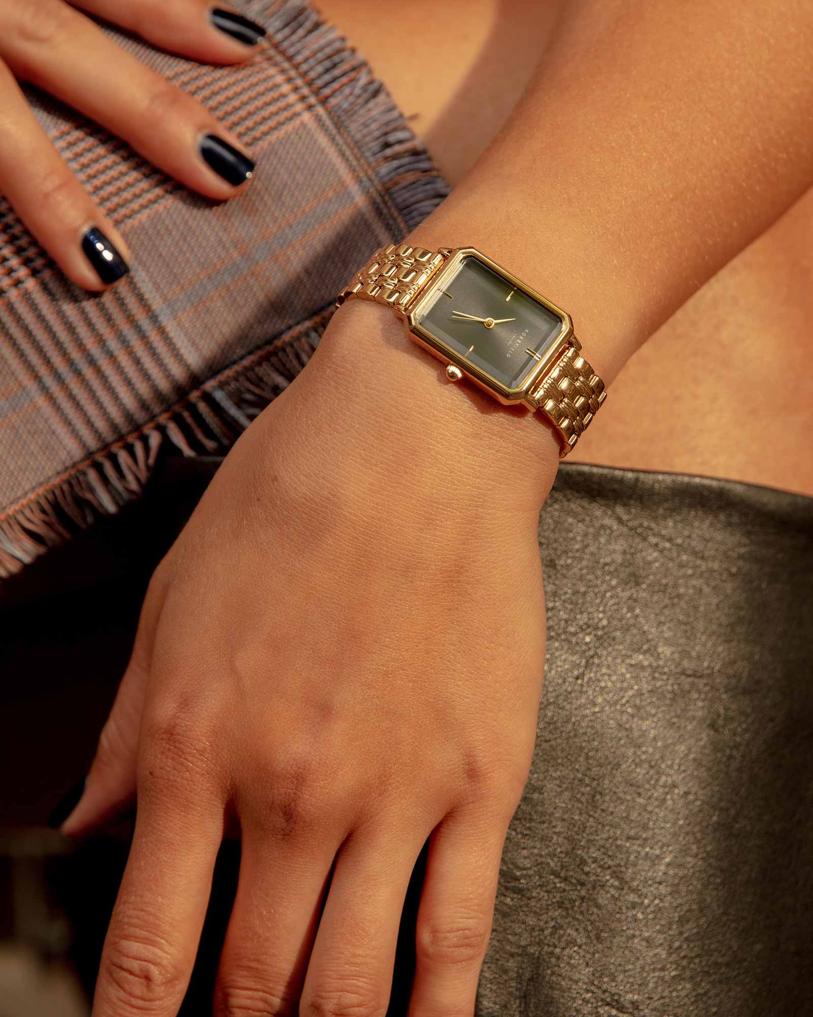 ROSEFIELD Dames Horloge The Octagon Goud-Zwart  - Afbeelding 2