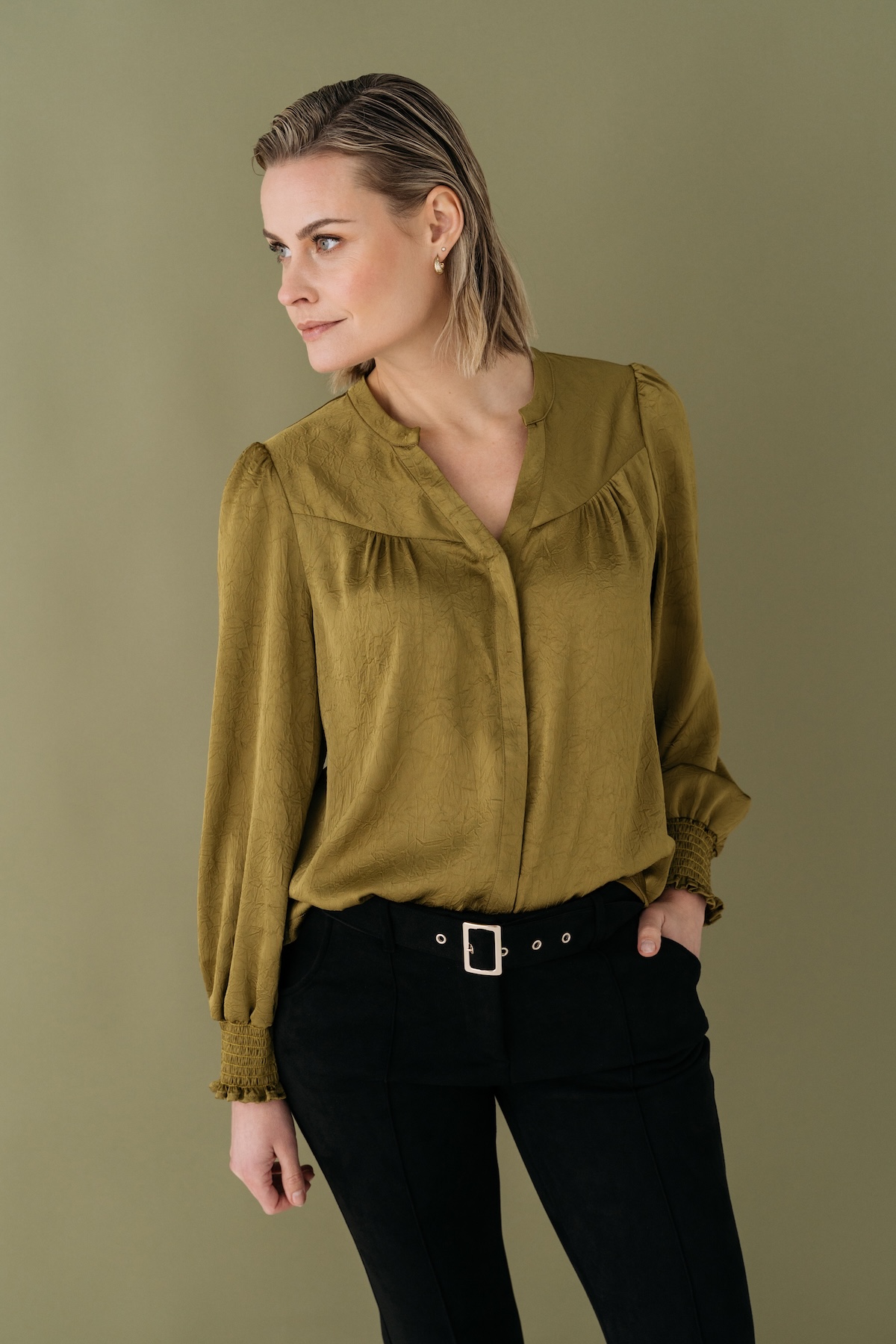 MAICAZZ Dames Blouse Perfecta Moss Groen 