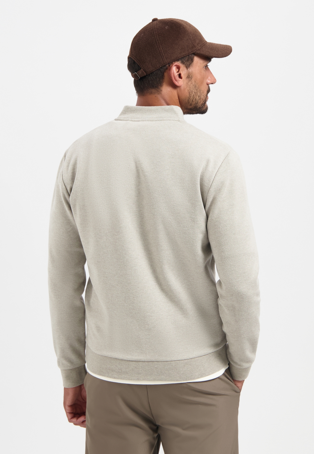 NO EXCESS Heren Sweatvest Met Rits Zandkleur  - Afbeelding 2