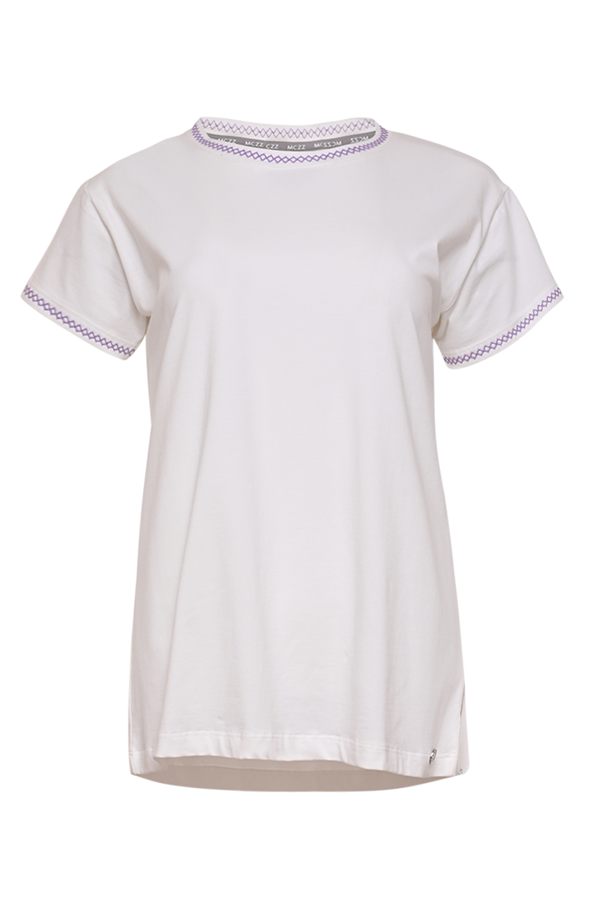 MAICAZZ Dames T-Shirt Trevor Offwhite-Lila 