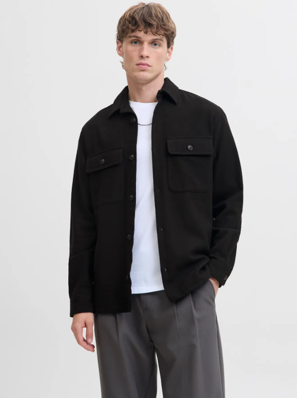 JACK&JONES Heren Overshirt Rayle Zwart - Afbeelding 3