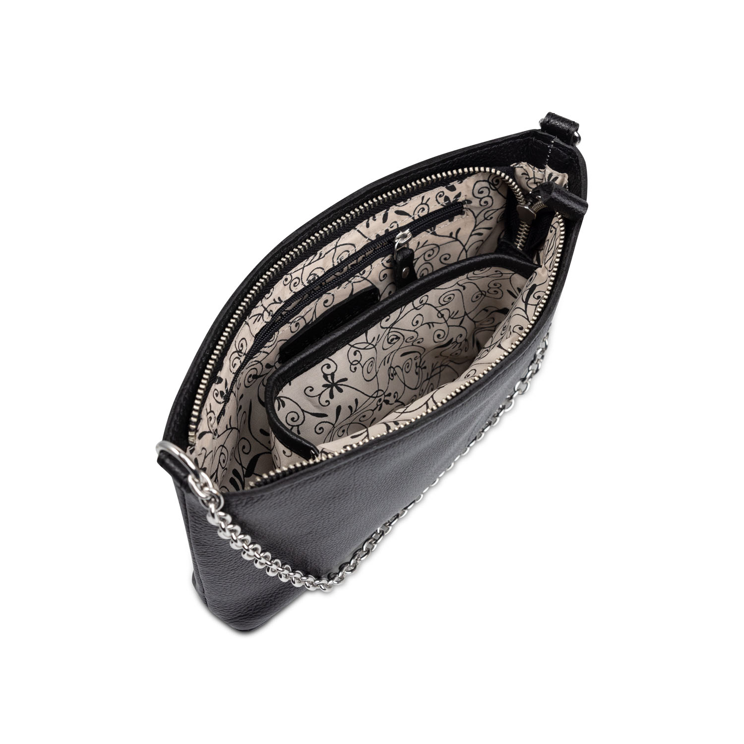 BAG2BAG Tas Milan Exclusive Leer Zwart Zilver  - Afbeelding 3