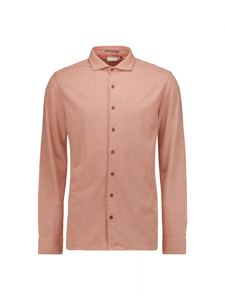 NO EXCESS Overhemd Jersey Stretch Oranje 