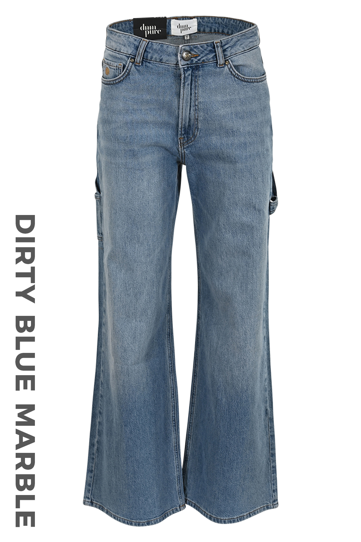 DNM PURE BY ZIZO Spijkerbroek Cooper Worker Dirty Blue Marble  - Afbeelding 4