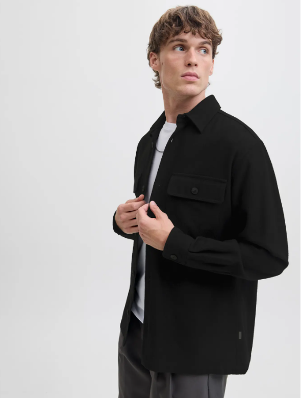 JACK&JONES Heren Overshirt Rayle Zwart - Afbeelding 5