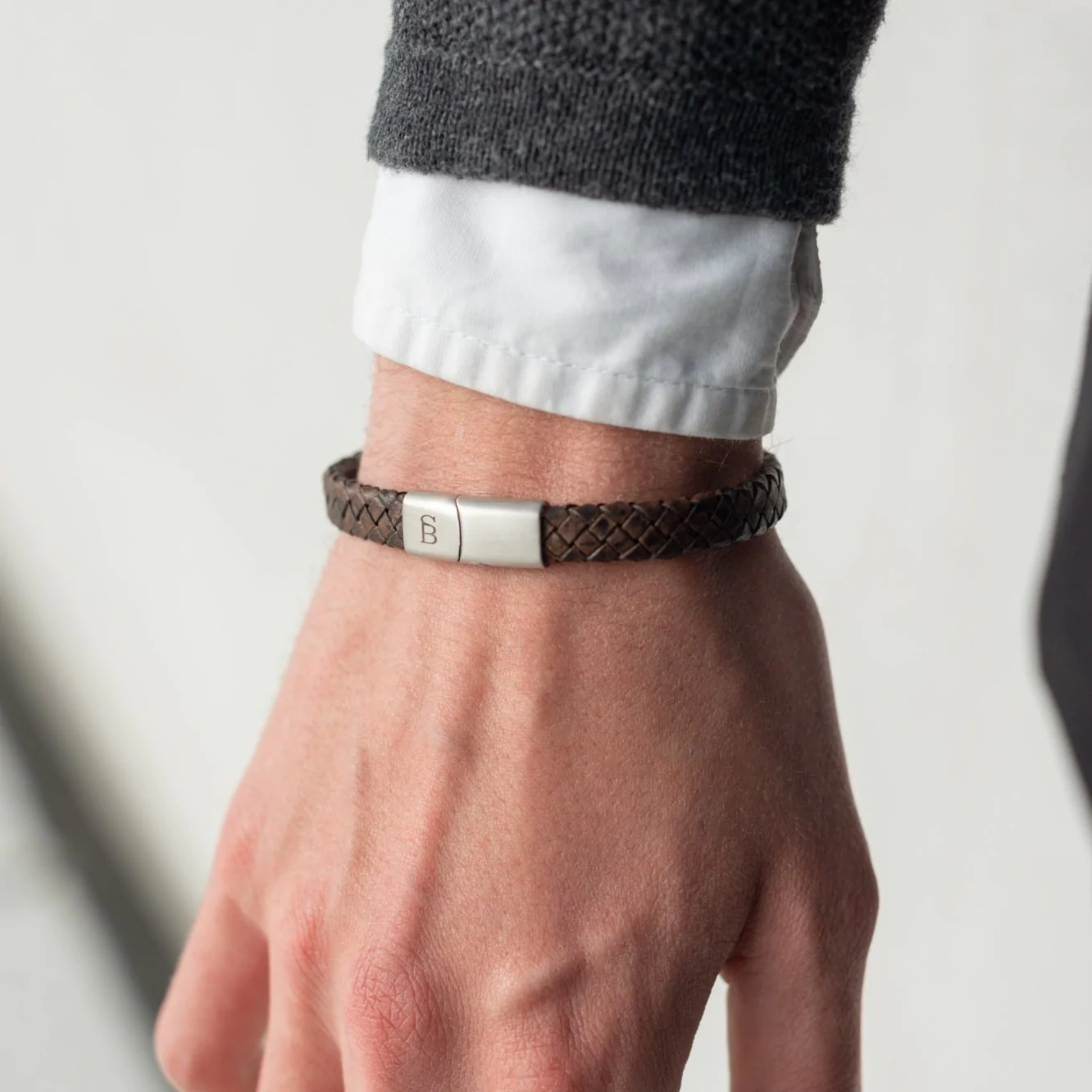Steel&Barnett Herenarmband Riley Vintage Brown  - Afbeelding 2