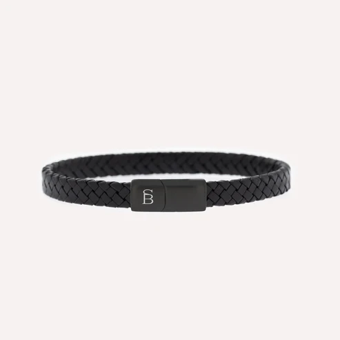 STEEL&BARNETT Herenarmband Riley Black Edition