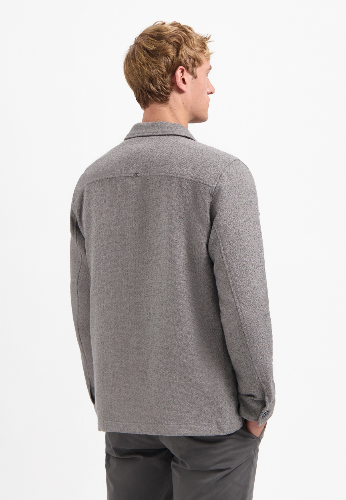 NO EXCESS Heren Overshirt Met Knoopsluiting Grijs  - Afbeelding 2