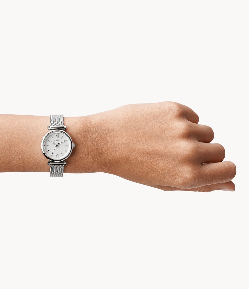 Fossil Dameshorloge Carlie Mini Zilverkleur ES4432 - Afbeelding 2