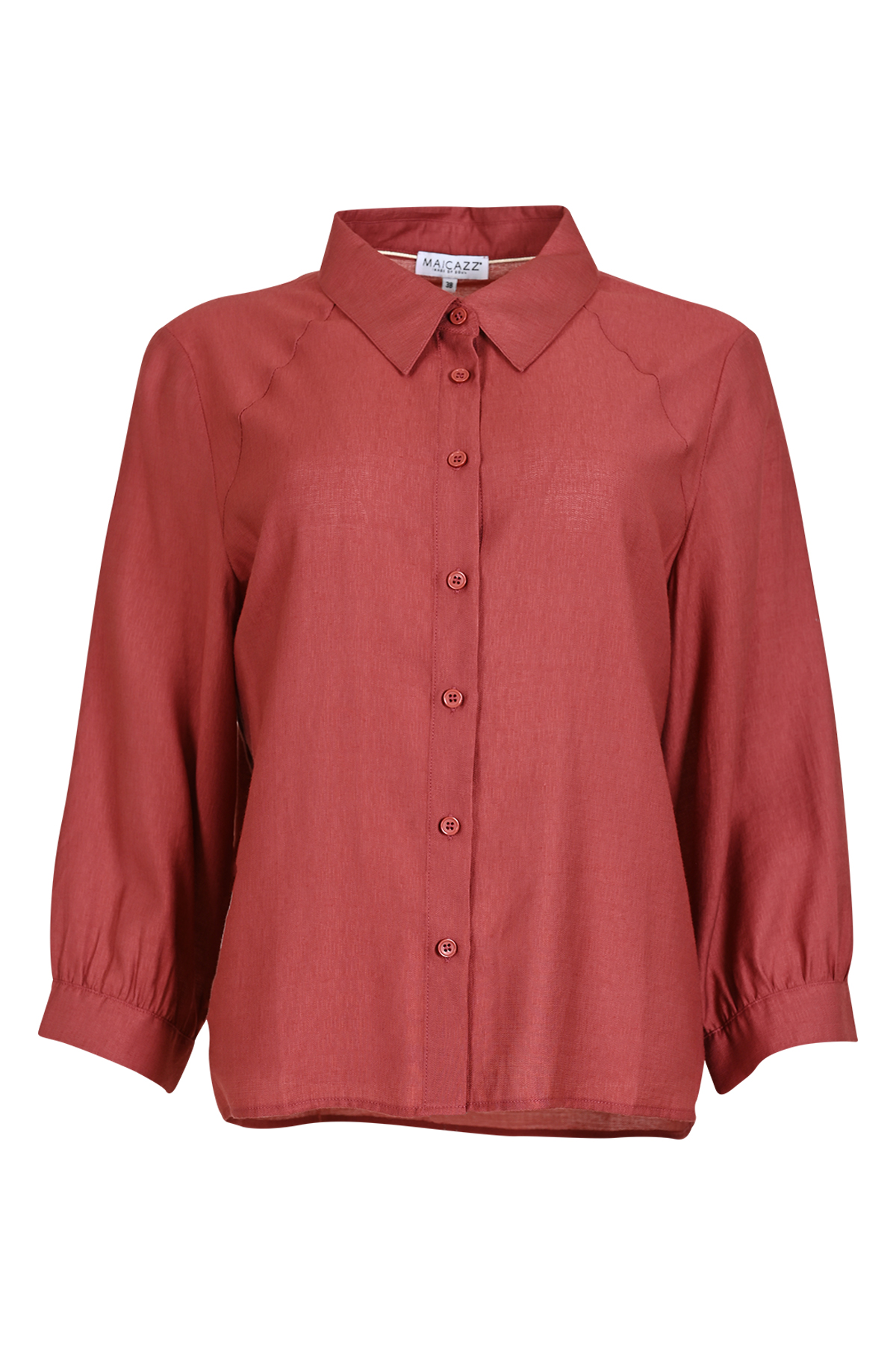 MAICAZZ Dames Blouse Nioli Burnt Orange - Afbeelding 2