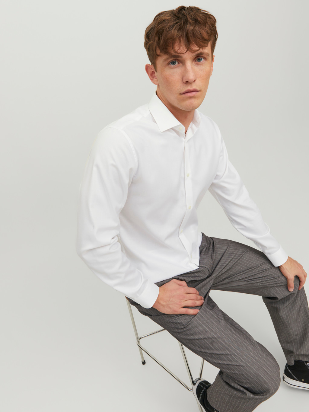 JACK&JONES Heren Overhemd Parker Slim Fit White  - Afbeelding 6