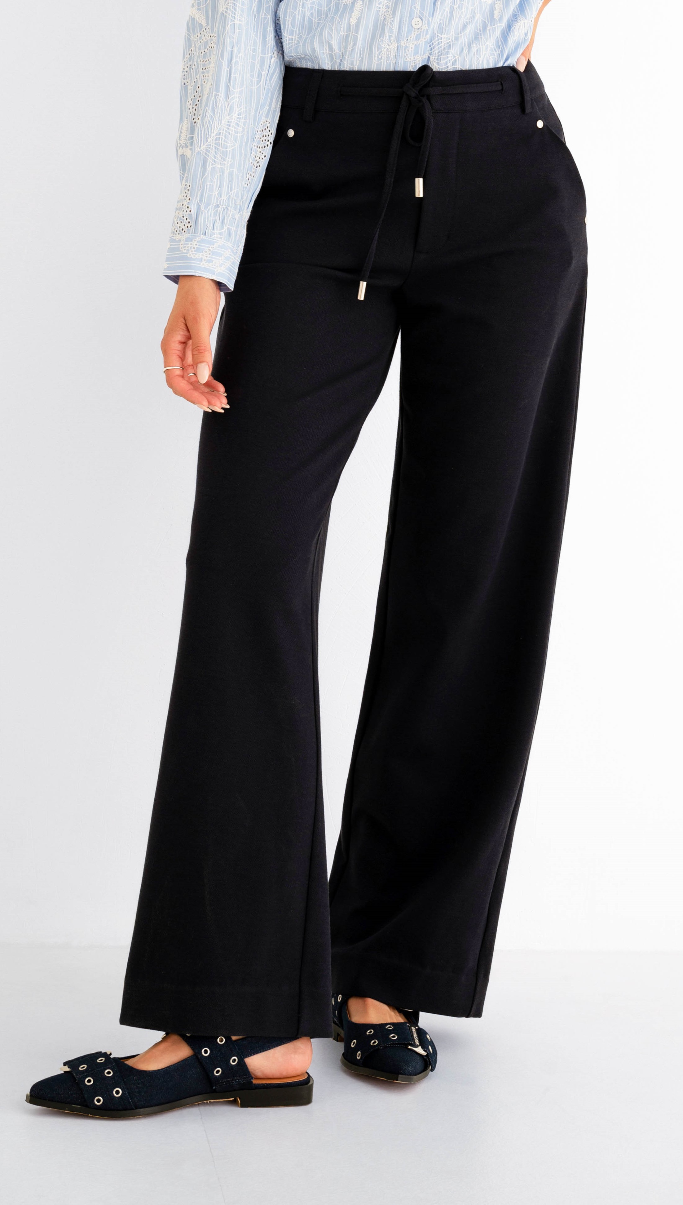 PURE BY ZIZO Dames Broek Pajla Donkerblauw 