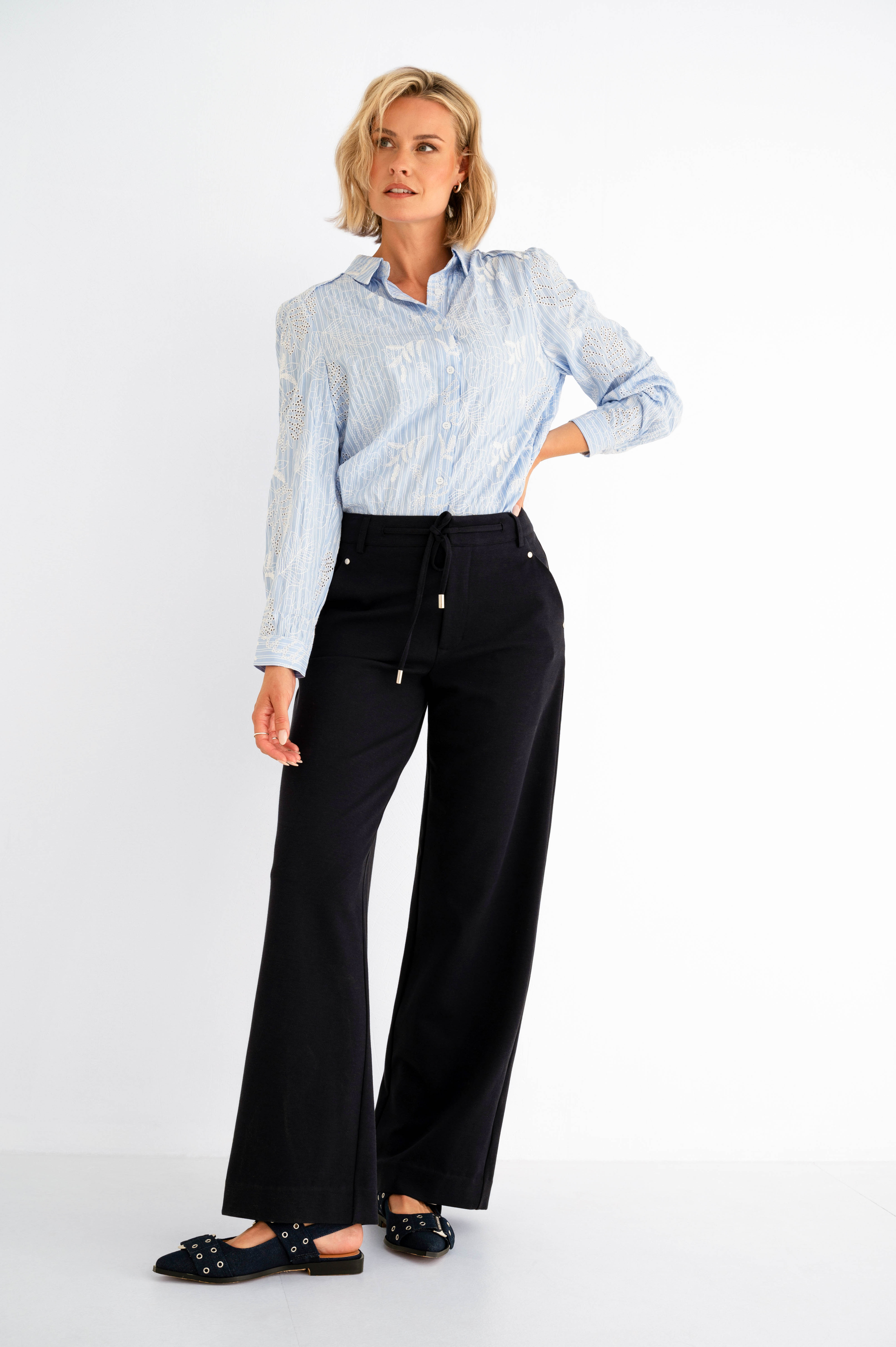 PURE BY ZIZO Dames Broek Pajla Donkerblauw  - Afbeelding 3