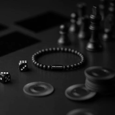 STEEL&BARNETT Herenarmband Natural Ned Black Edition - Afbeelding 2