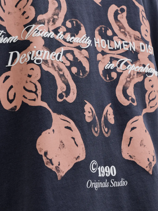 JACK & JONES Heren T-Shirt Montauk Met Rugprint Donkergrijs  - Afbeelding 5