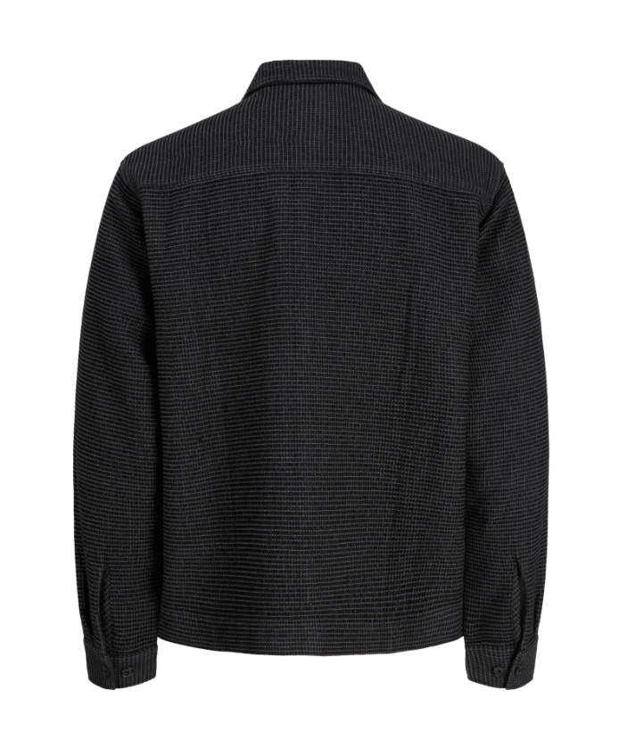 JACK&JONES Heren Overshirt Wafel Zwart  - Afbeelding 2