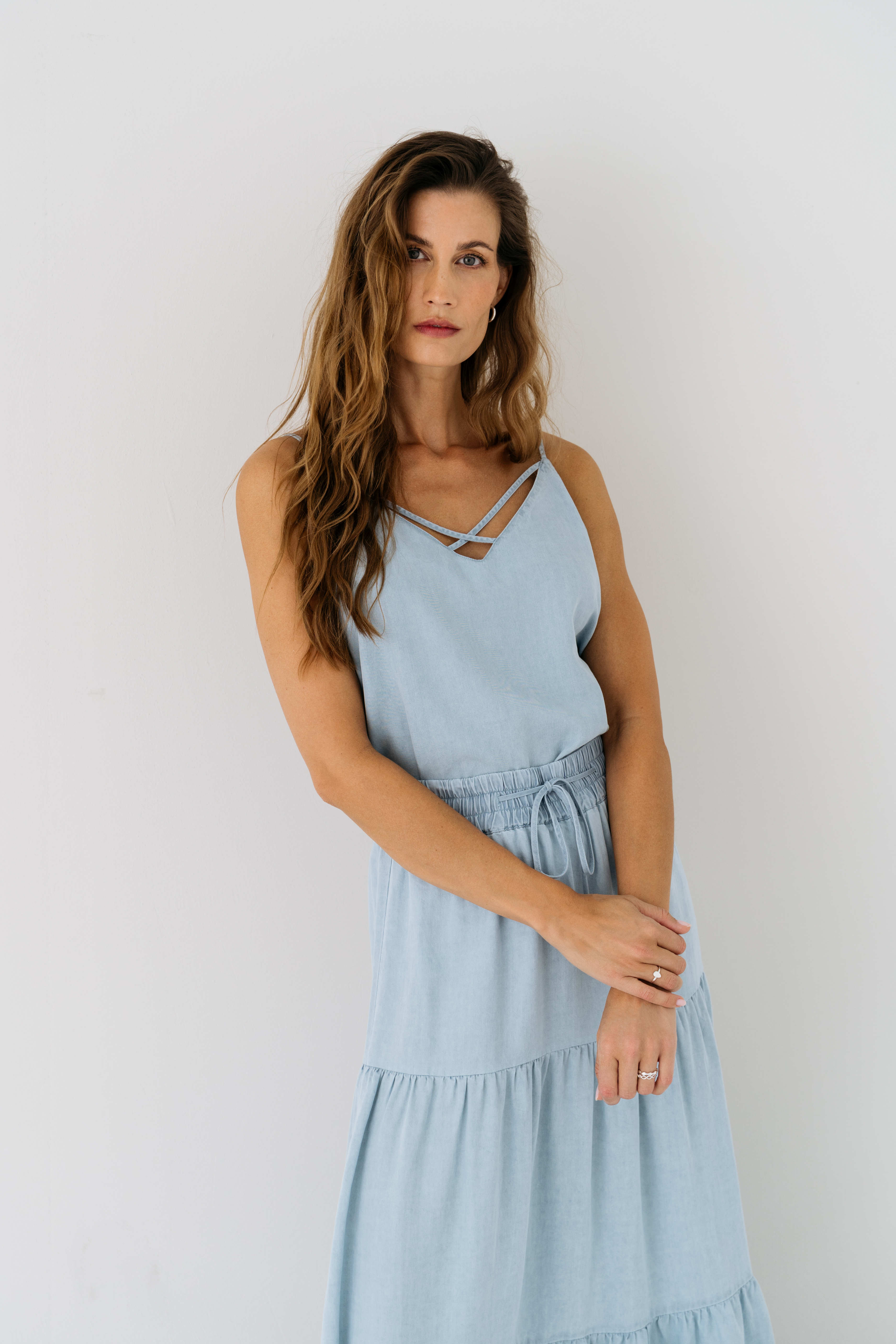 MAICAZZ Damestop Spijker Nellie Light Blue 