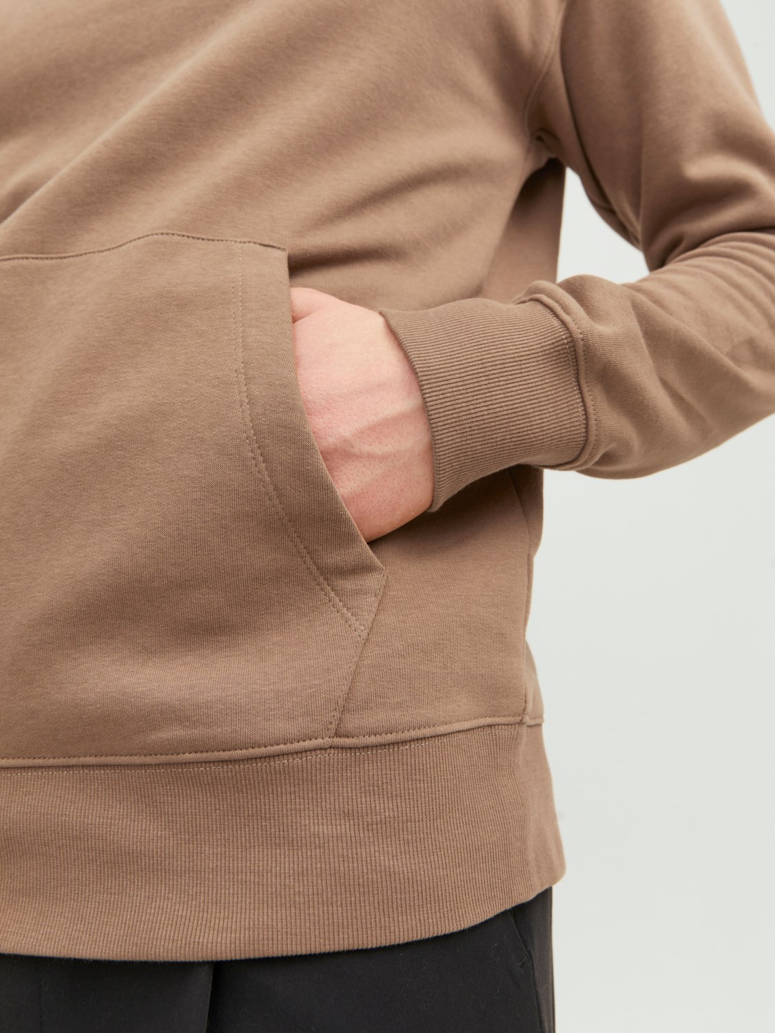 JACK&JONES Sweat Hoodie Effen Otter Bruin  - Afbeelding 4
