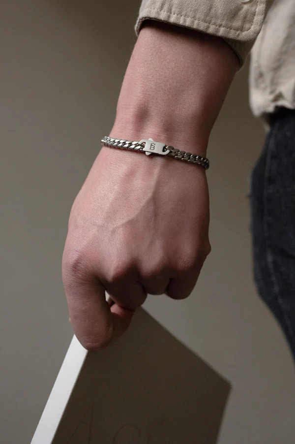 Steel&Barnett Herenarmband Staal Svelte Stephen Mat Zilver  - Afbeelding 4