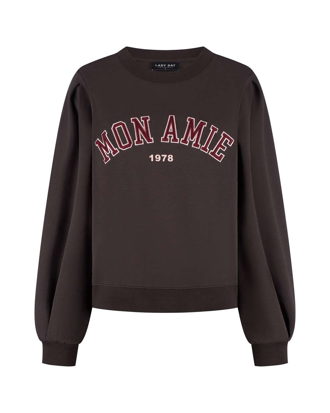 LADY DAY Dames Sweater Mon Amie Donkerbruin - Afbeelding 5