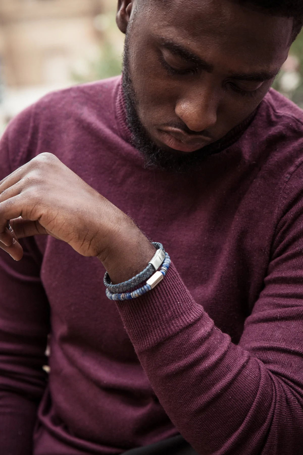 Steel&Barnett Armband Two Tone Matt Sodalite - Afbeelding 2