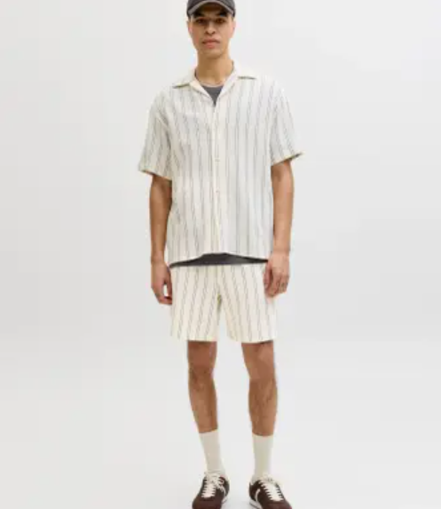 JACK & JONES korte broek coba stripe  Antique White Stripes  - Afbeelding 2