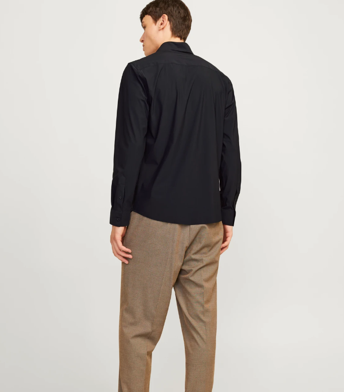 JACK&JONES Travelstof Overhemd Zwart  - Afbeelding 2