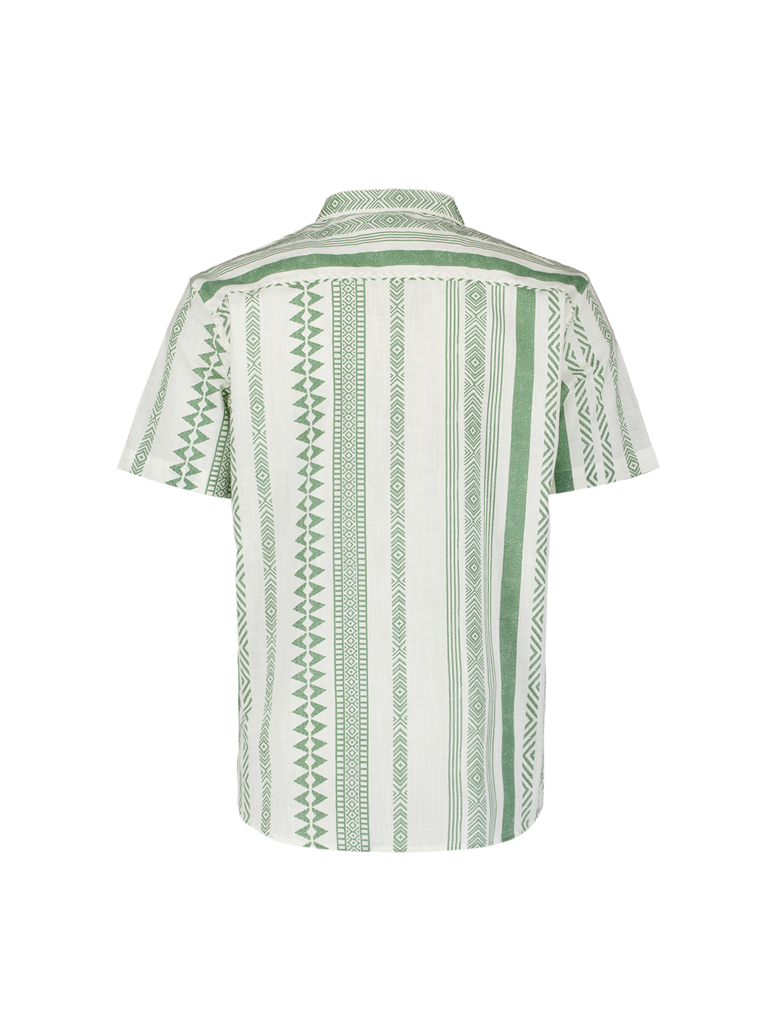 NO EXCESS Overhemd Korte Mouw Offwhite-Groen  - Afbeelding 2