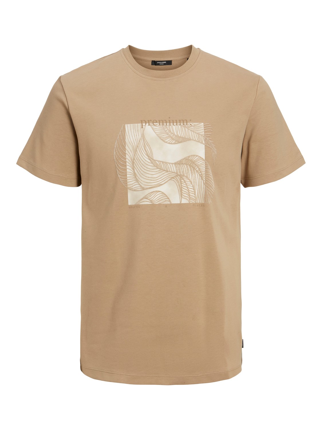 Jack&Jones T-Shirt Tom Graphic Print Petrified Oak Beige 