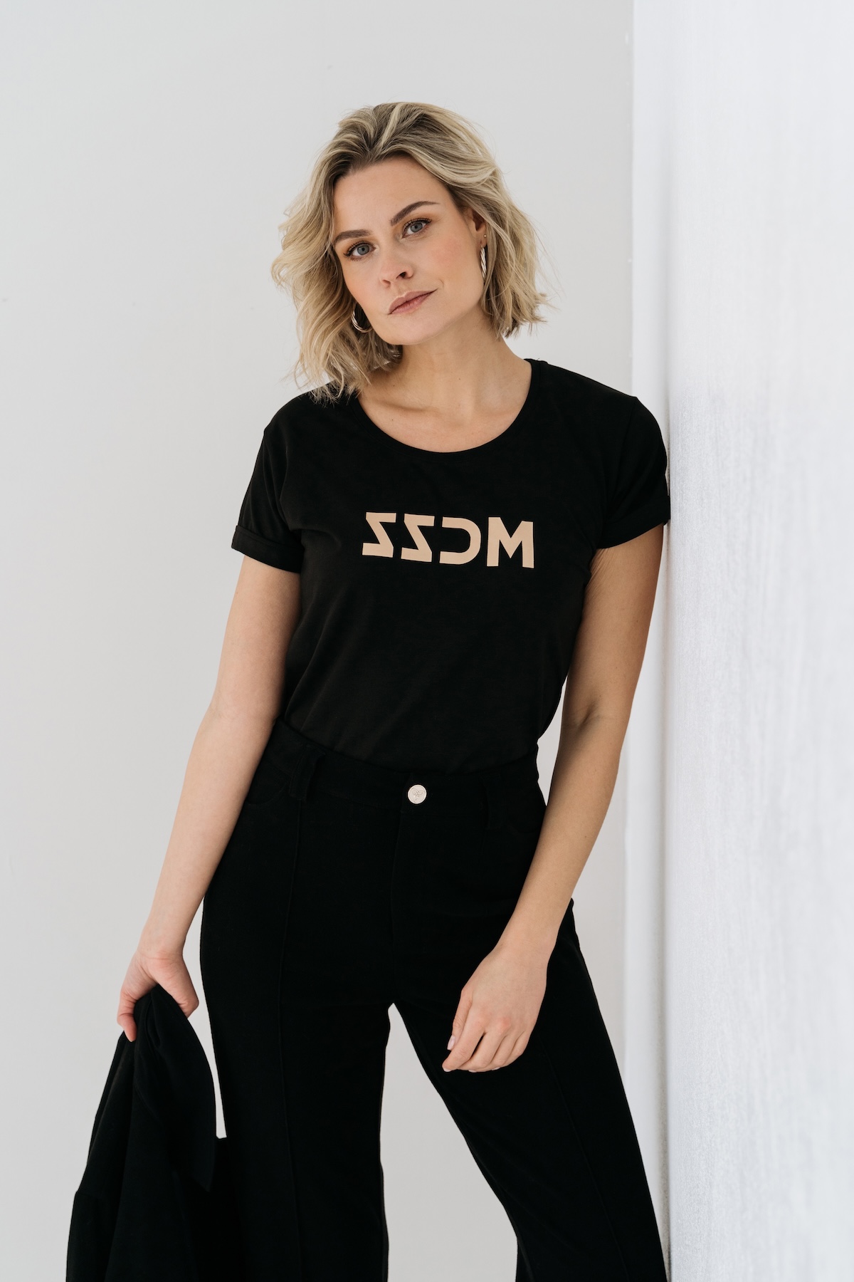 MAICAZZ Dames T-Shirt Palma Zwart 