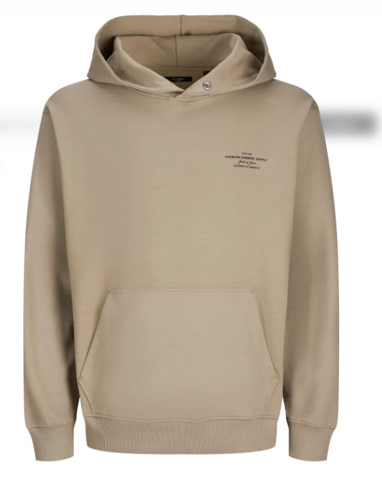 JACK&JONES Sweat Hoodie Met Logo Beige 