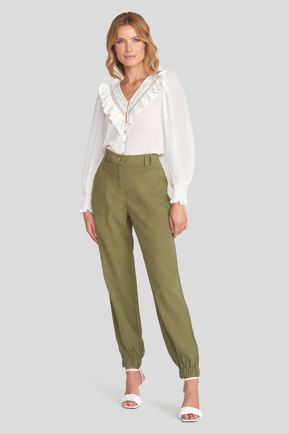 ZIZO Broek Corinne Pale Green Lengte 30  - Afbeelding 4