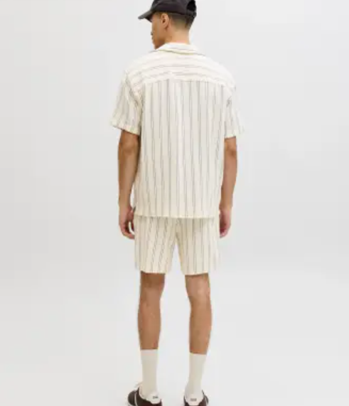 JACK & JONES korte broek coba stripe  Antique White Stripes  - Afbeelding 3
