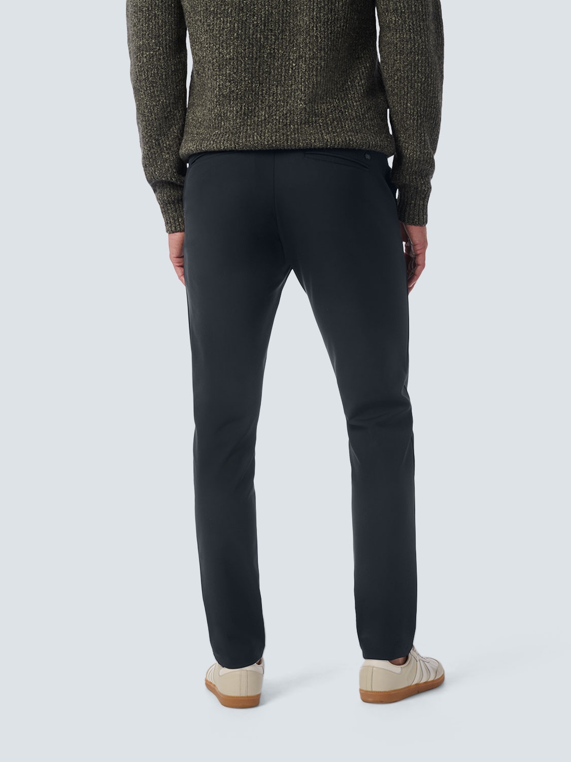 NO EXCESS Stretch Chino Heren Broek Sedoc Night Blauw Lengte 34 - Afbeelding 3