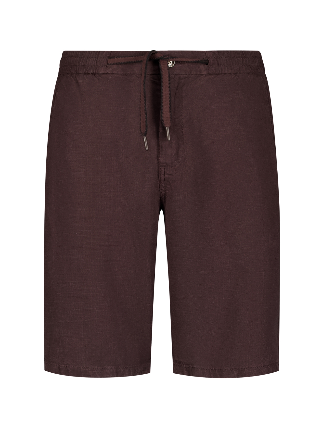 NO EXCESS Heren Chino Korte Broek Met Linnen Donkerbruin  - Afbeelding 4