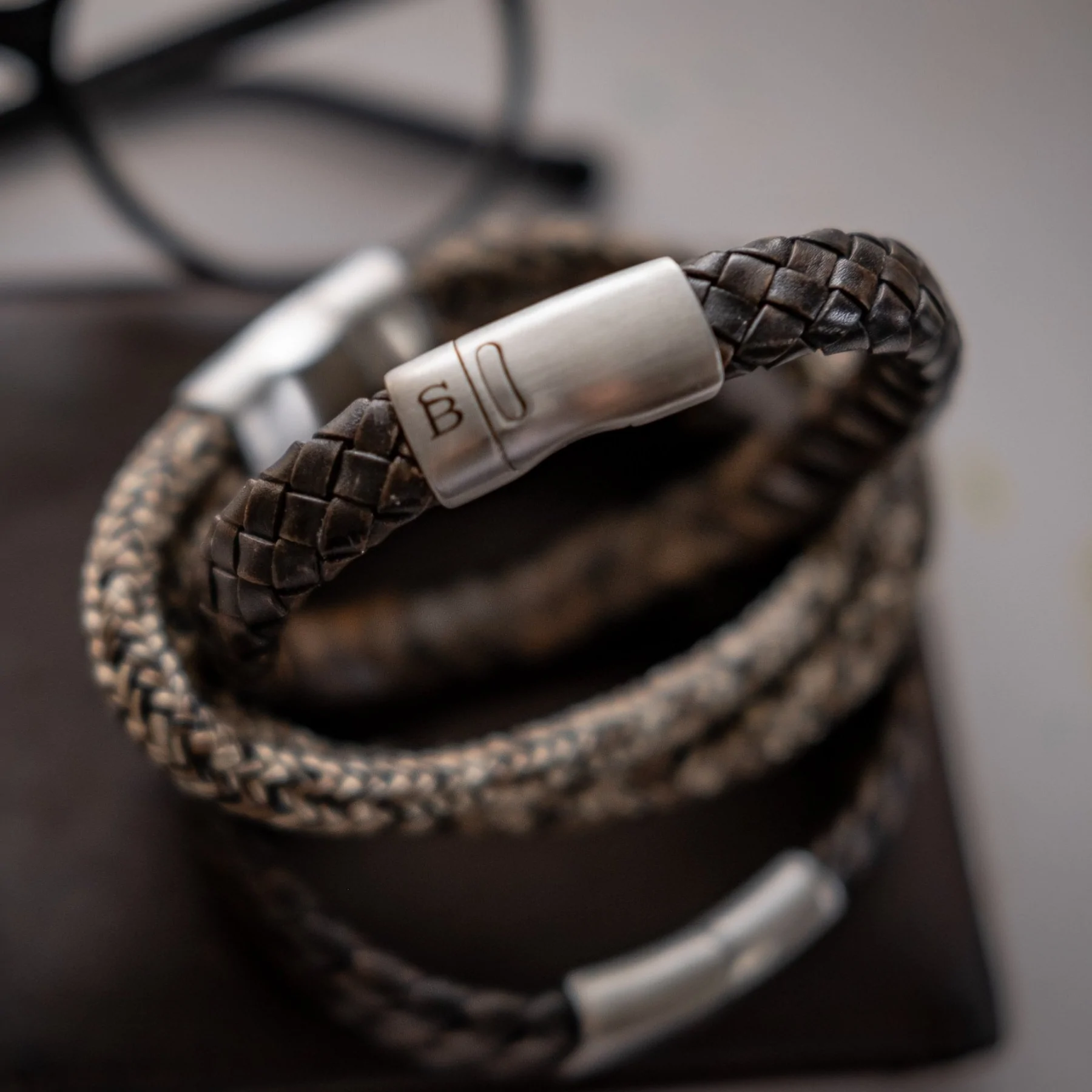 Steel&Barnett Herenarmband Cornall Vintage Brown - Afbeelding 2