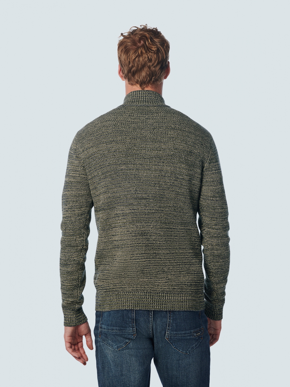 NO EXCESS Gebreide Trui Met Knopen Dark Green  - Afbeelding 3